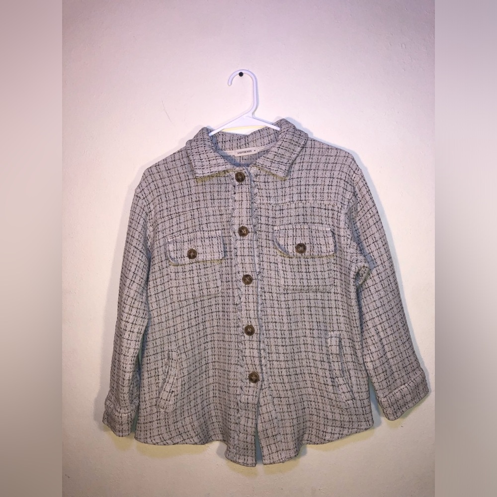 Cream tweed Shacket